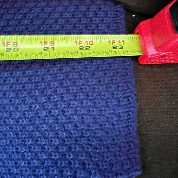 Maggie Lawrence Sweater Large Knit V-Neck Blue Gold Heart Buttons Sz 22/… - Picture 14 of 14